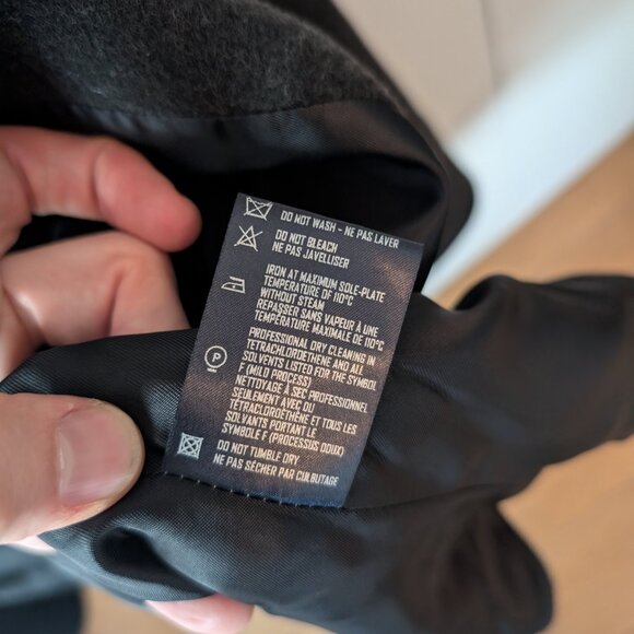 Patrick Assaraf Wool Chore Coat/Shirt Jacket - Medium/Charcoal Grey - Picture 6 of 7